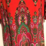 Hot Pink Print Art To Wear Sheath Dress Red Size L Photo 1