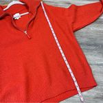 Aerie cozy up waffle knit quarter zip pullover red/orange Photo 3