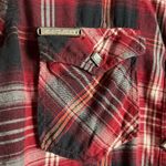 Harley Davidson Harley-Davidson Motorcycles Red Plaid Flannel Long Sleeve Button Up Shirt Size S Photo 10
