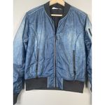 The North Face Heatseeker Jacket Bomber Jacket Size M Blue Denim-Look Zip Up Street Photo 1