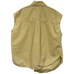 COS  Oversized Sleeveless Wrap Shirt in Butter Yellow Summer Cottagecore Size 6 Photo 7