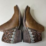 Roper Sedona Ankle Boots Womens 6.5 Brown Faux Leather Aztec Print Western Boho Photo 6