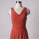 Anthropologie  Maeve‎ Brianne Coral Floral Daisy Print Midi Dress Medium Boho Photo 5