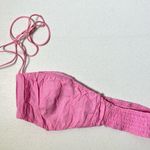 SheIn Pink Cotton/Linen Blend Halter Bandeau Crop Top Photo 3