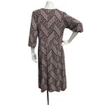 Enfocus Studio En Focus Women Geometric Print Stretch Faux Wrap Dress ¾ Sleeve Size 14W NO BELT Photo 3
