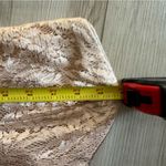 Vintage 80s pink metallic lace peplum strapless dress wedding party glam Photo 7