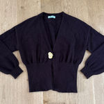 Cupshe  Cardigan Effortless Confidence Size XS Brown Gold Photo 0