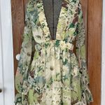 ASOS NWT DESIGN Tiered Ruffle Floral Strappy Lace Up Back Midi Dress ~ 6 Photo 3