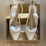 NEW Nude Pointed Toe High Heels Slingback Bowknot Formal Pumps Shoes 9 Photo 3