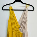 Free People Last Night Colorblock Tank in Gold Boho Femme Plunging Neckline XS Photo 3