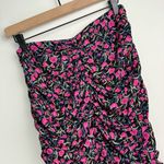 ZARA NWT Floral Ruched Mini Skirt Sz Medium Viscose Ruffle Flounce Tulip Hem Photo 10