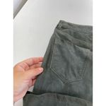 BLANK NYC  Skirt Womens 26 Green Leather Midi Hunter Front Slit Retro‎ Weathered Photo 7