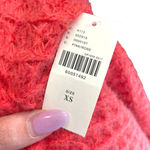 Anthropologie Sweater Ruffled Boat Neck Knit Wool Blend Pink Coral Size XS Photo 9