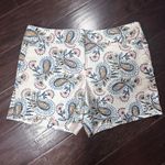 LOFT Paisley Print Shorts Size 6 | White Multicolor | MSRP $60 NWOT Photo 0