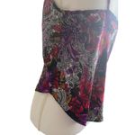 VTG California Dynasty Women Cropped Top M Colorful Abstract‎ Babydoll Y2K Retro Purple Size M Photo 6