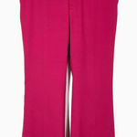 Uniqlo Drape Flared Pants Womens 8 Fuchsia Red Front Back Pockets Zip Classic Photo 0