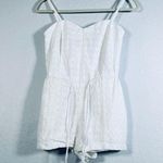Jack by BB Dakota O'Hara Womens Waist Tie Embroidered Romper White Sz 0 Coquette Photo 8