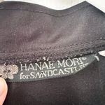 Hanae Mori for Sandcastles Vintage Satin Asian Kimono Slinky Robe Black Purple M Size M Photo 1