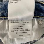 Denizen from Levi's Denizen Levi's Light Blue Distressed High Waisted Denim Jean Mom Shorts W 29 Photo 6