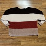 Daytrip Buckle  Sweater Womens Medium Long Sleeve V Neck Chenille Striped Color‎ Photo 1