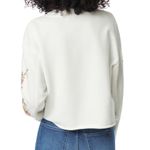 joe's jeans Joe’s The Daisy Floral Embroidered White Crewneck Pullover Sweatshirt Size L NWT Photo 1