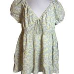 NWT Arula Claire mini dress Sz 3X Blue yellow floral Photo 0