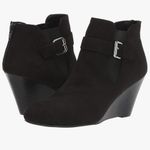 *5/$25 Sale* Report sz 9.5 Black Faux Suede Gussie Wedge Ankle Boot Photo 0