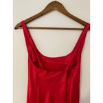 Victoria's Secret  Gold Label Vintage Slip Lingerie Silky Dress Red Lace Racerback Photo 5
