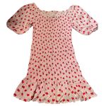 Jessica Simpson Strawberry Printed White Mini Dress Photo 2
