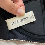 Zulu & Zephyr Balconette Stripe Swim Bikini Top Black/White (US 6) strapless Black Photo 1