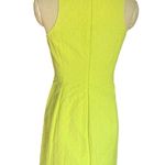 Banana Republic x Milly Tennis Ball Neon Yellow Textured Shift Dress Size 6 Photo 4