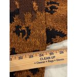 EXPRESS  Long Sleeve Animal Print Cardigan Sweater Ribbed Knit Brown Women's Med Photo 6