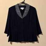 Danny & Nicole  Black Jacket with Polka Dot Collar Photo 0