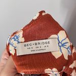 Bec & Bridge Blossom Strapless Satin Floral Cowl Back Maxi Dress Rust Red Photo 4