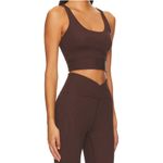 Year of Ours Ribbed Sports Bra Womens Brown Dark Oak Size Small Photo 2