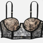 Victoria's Secret Victoria’s Secret Size 34B Bustier Balconette Bra Black Lace‎ Lingerie Corset Photo 0