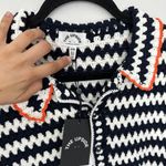 The Upside Voyage Crochet Sagra Shirt Size XXS NWT Blue Photo 2