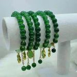 Green Clover Beaded Charm Bracelet Photo 3