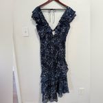 Bardot NWT Romance Frill Dress in Midnight Floral Mini Dress Size 6 Photo 4
