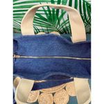 Sézane Blue Denim Shoulder Bag with Adjustable Strap Photo 7