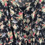 Mystic Black Floral Sheer Overlay Long Sleeve Cottagecore Maxi Dress M Photo 3