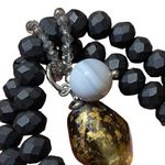 Chico's Set of Two Matt Black Beaded Stretch Bracelets Retired Photo 3