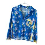UGG Women's  Blue Yellow Floral Seahorse Pajama Set S Photo 14