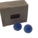 Vtg Avon Earrings Molded Plastic Cluster Summer Berries Blueberry Stud Pierced Photo 3