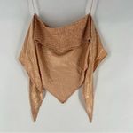 Hedge Your Bet Bandana Top‎ Peach Satin Animal Print Lightweight Smocked Pink Size M Photo 10