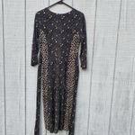 Boden Anna Wrap Tie Dress 3/4 Sleeve Midi Length Jersey Stretchy Modest Size 4 Black Photo 4