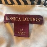 Jessica Howard  Black and White Striped Midi Dress Photo 4