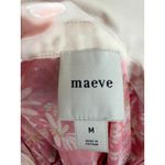 Maeve Red Floral Collared Smocked Blouse Size Medium Photo 2