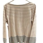 Talbots  Boat Neck Shimmer Striped 3/4 Sleeve Shirt Photo 1