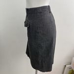 Sandro Denim Jean Knee Pencil Skirt  Designer Washed Black Size 12 cotton Photo 9
